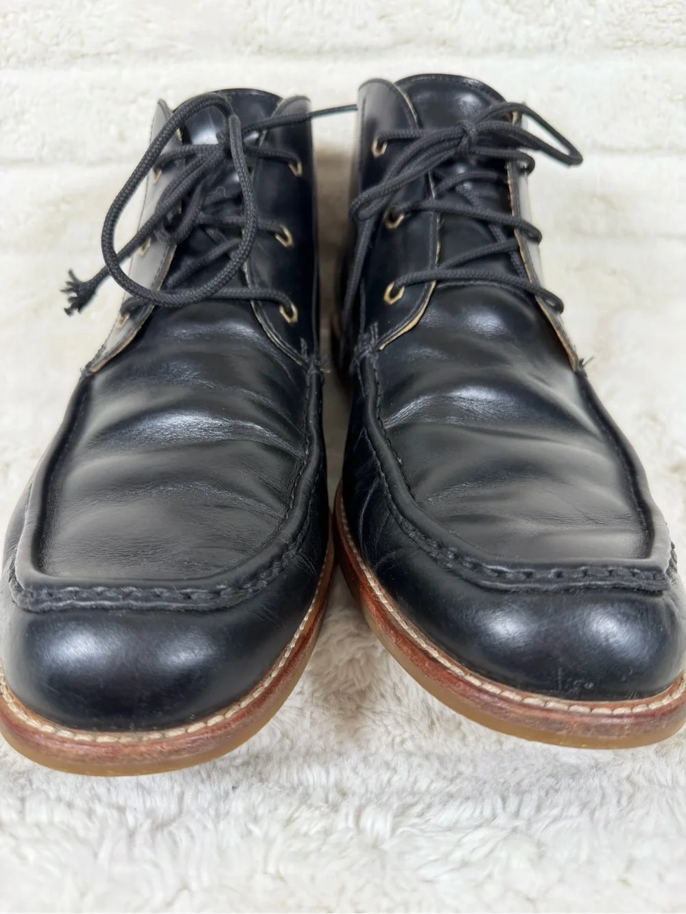 Mens Uggs Leighton Black Leather Chukka Boots Size 12 1001901